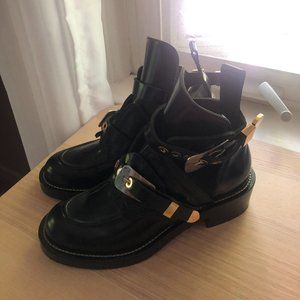 Balenciaga Black Leather Ceinture Ankle Boots